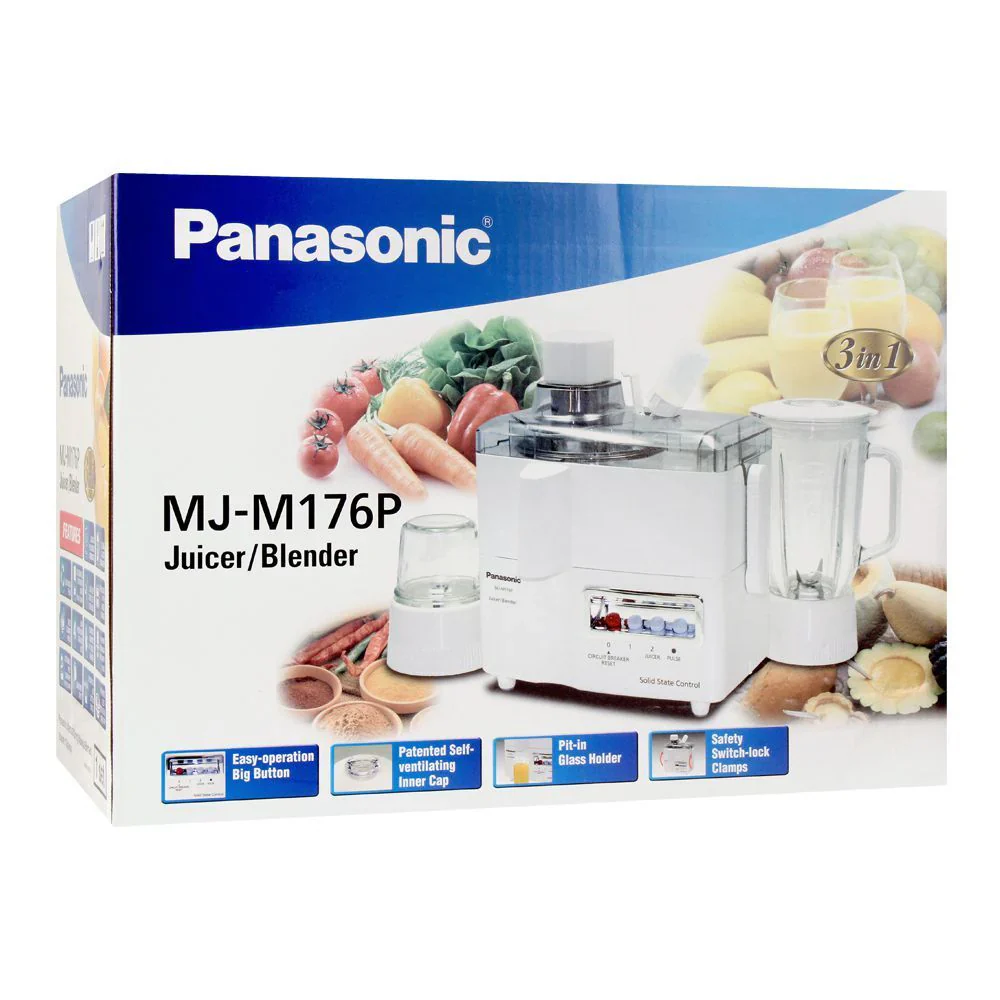 Panasonic-Matsushita-MJ-M176P-triple-juicer-mixer-Multifunctional-Restaurant-necessary Panasonic MJ-176 Juicer Blender & Milk Shaker – 3-in-1 -2